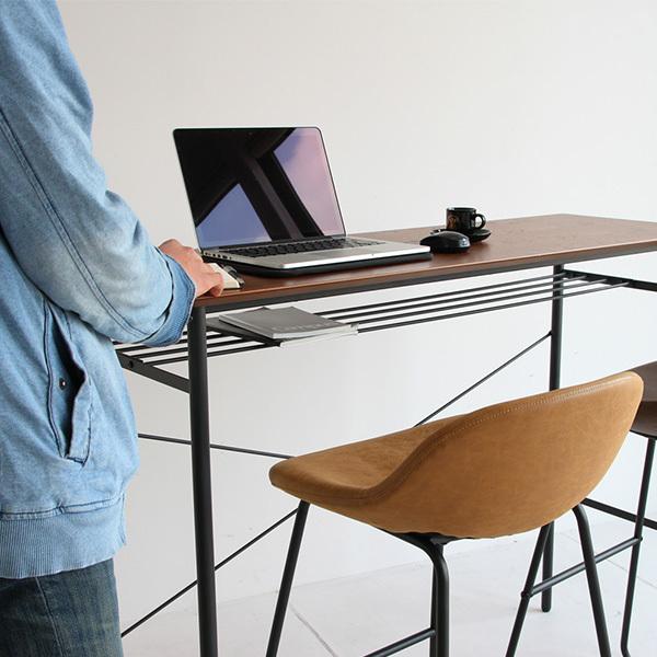 現金特価 カウンターテーブル 収納 木製 アイアン 北欧 ハイデスク バーテーブル 幅130 高さ100 バーカウンター ハイテーブル パソコンデスク 作業台 Cisama Sc Gov Br