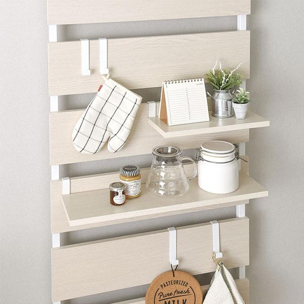 4FUL ウォールシェルフ オプション 棚 2枚 ホワイト 幅30 木製