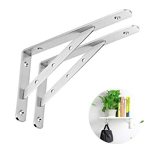 Kimlonton棚受け金具 棚受け L字型 良質ステンレス棚受けブラケット2本セットブラケット金具 ImY329864ネットショップ