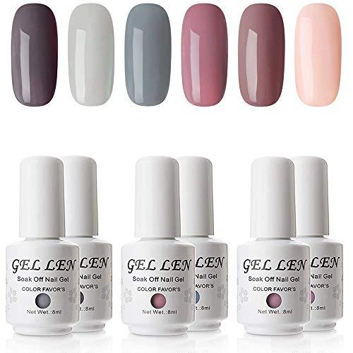 透心瓶 Gellen ジェルネイル カラーポリッシュ 8ml Uv Led カラージェル 6色 セット くすみカラー Prettyfunnyballoons Com