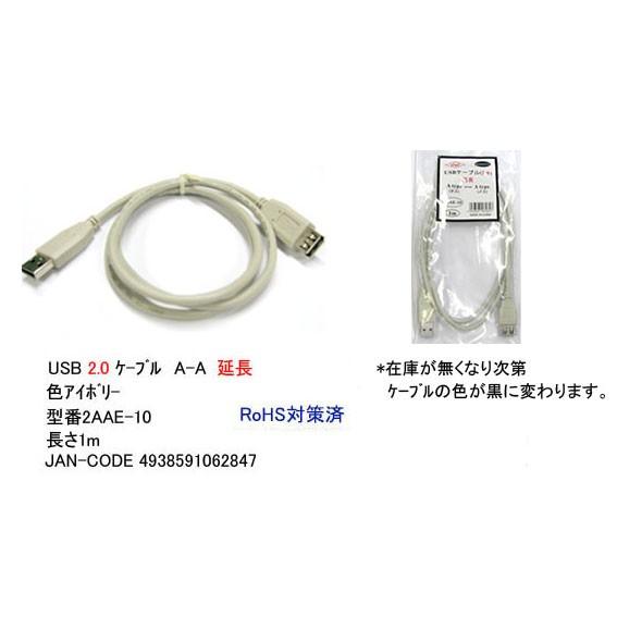 2aae 10 Usb延長ケーブル 1 0m A Aタイプ オス メス アイボリ 2aae 10 ネットショップワン 通販 Yahoo ショッピング