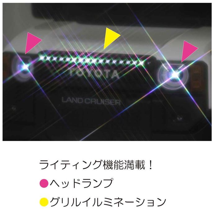 【送料無料　関東から関西まで】お子さま用 リモコン電動乗用トヨタランドクルーザー250 R-25CYP (丸形ヘッドライト仕様, サンドイエロー)4985404041483_11