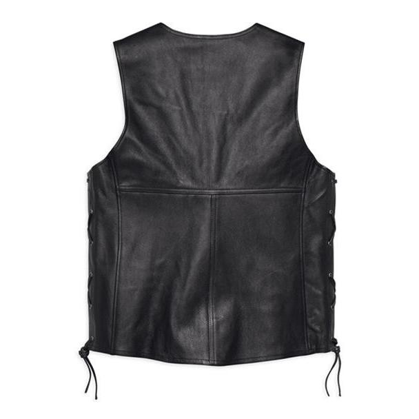 希少 Harley Davidson ハーレーダビッドソン メンズ レザー ベスト