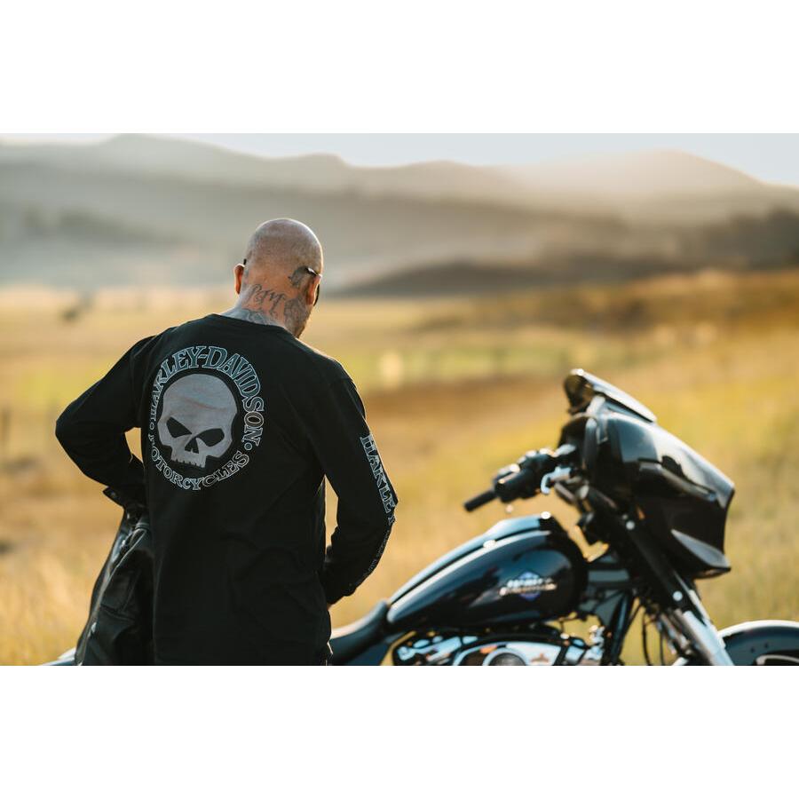 Harley-Davidson ロングスリーブT バー＆シールドラグランロングスリーブTシャツ -ハーレーダビッドソン