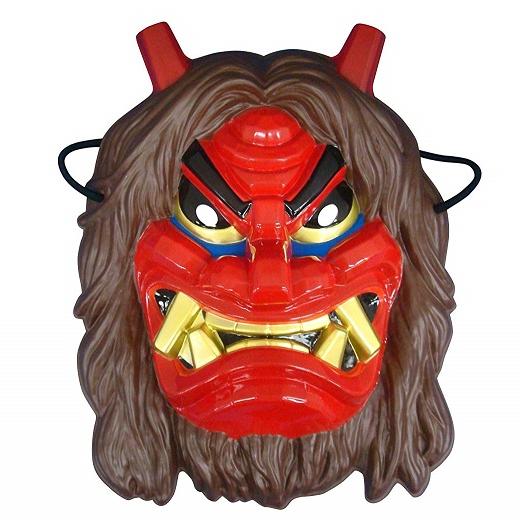 なまはげ？　鬼の面　赤鬼　昭和　張子 安心保障つき】鬼 お面 おめん なまはげ（赤）怖い マスク お祭り おに