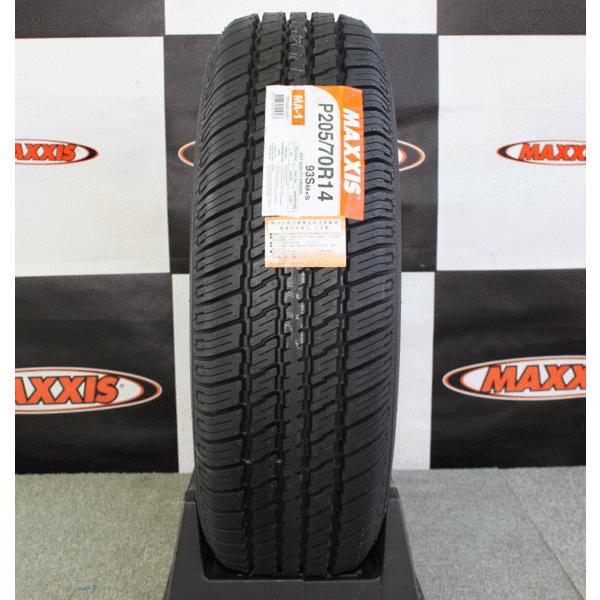 【お得4本セット・ポイント2倍UP】MA-1 P205/70R14 93S MAXXIS マキシス ホワイトリボンタイヤ 205/70-14 White Ribbon【2025年製】の画像
