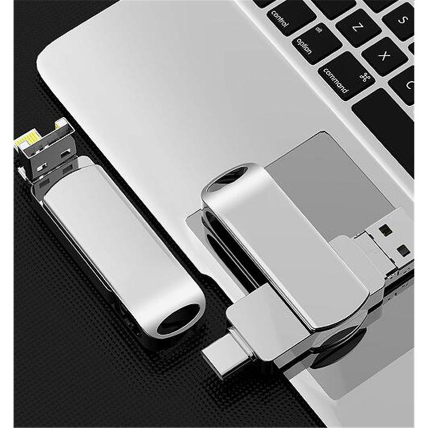 USBメモリ 128GB 4in1 大容量 iPhone iPad type-c フラッシュメモリ データ転送 高速 スマホ用 コンパクト 多機能｜netshopkai｜12