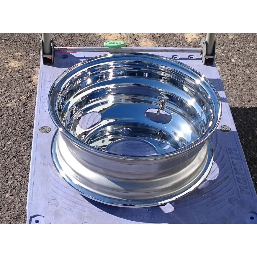 メッキホイール 16×5.5 5穴 オフセット116.5 PCD208 ハブ径146mm リア