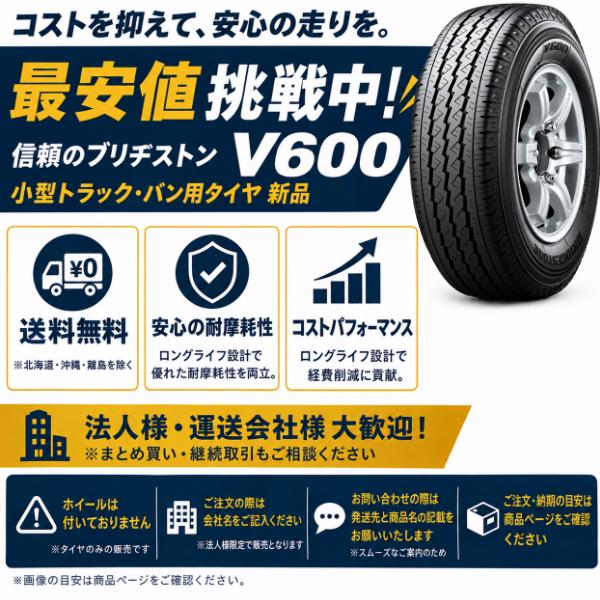 BRIDGESTONE（ブリヂストン） V600 165R13 6PR 新品 小型トラック