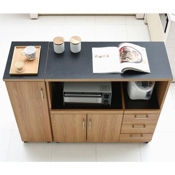 キッチンカウンター キッチンボード 120 幅 コンセント付き