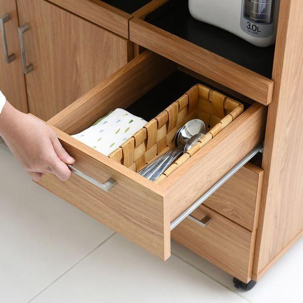 コンセント付　キッチンボード（食器棚）　最終値下 楽天市場】食器棚 大川家具 レンジ台 コンセント付 キッチン