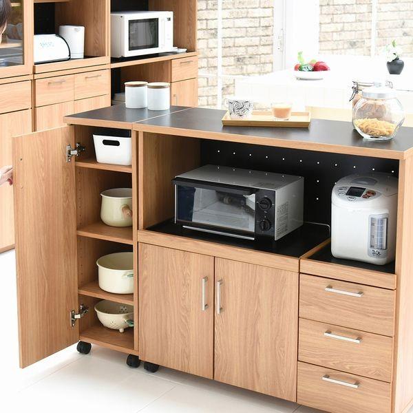 食器棚 レンジボード 引き出し キッチンボード カウンター 楽天市場】キッチンカウンター キッチンボード 90 幅 コンセント付き