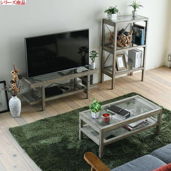 古木シリーズ テレビ台 ガラス天板 ガラス棚 シンプルデザイン 