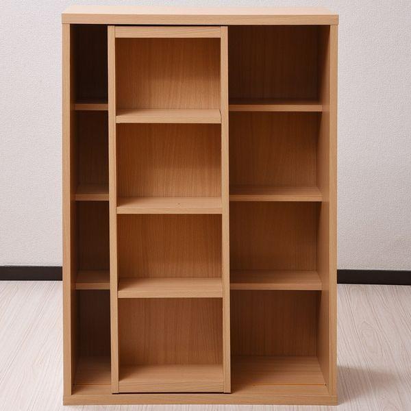 スライド本棚 ロータイプ 6BOX 幅 60 高さ 90 コミック 収納 本棚