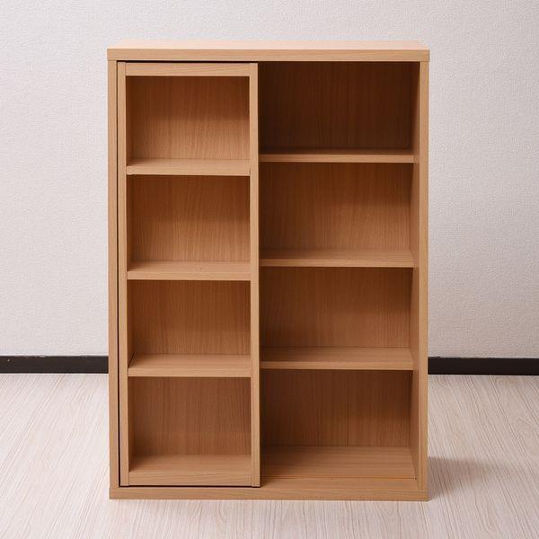 スライド本棚 ロータイプ 6BOX 幅 60 高さ 90 コミック 収納 本棚