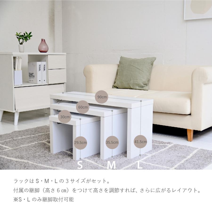 コの字ユニットラック 変幻自在 飾り棚 ディスプレイラック テレビ台 テーブル デスク 間仕切り 背面化粧 ブラウン ダークブラウン ホワイト |  | 05