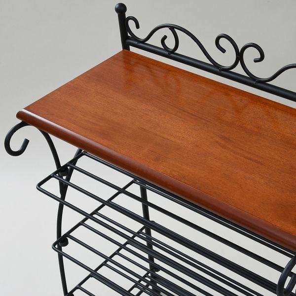 ヨーロッパ風 ロートアイアン 家具 靴箱 兼 飾り棚 幅61.5 シューズ