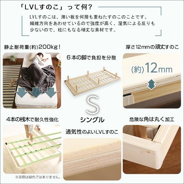 ポケットコイルマットレス付き 3段階高さ調節 脚付きすのこ ポケットコイルマットレス付き 3段階高さ調節 脚付きすのこ