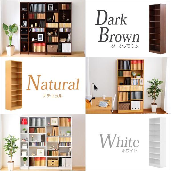 多目的収納ラック 幅60cm　本棚 書棚 収納棚 シェルフ カラーボックス 飾り棚に　CD DVD リビング キッチン サニタリ収納　白 濃茶 他 |  | 02