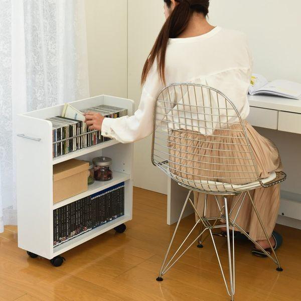 クローゼット 収納 ラック 本棚 2個セット 幅19 奥行58 キャスター付き