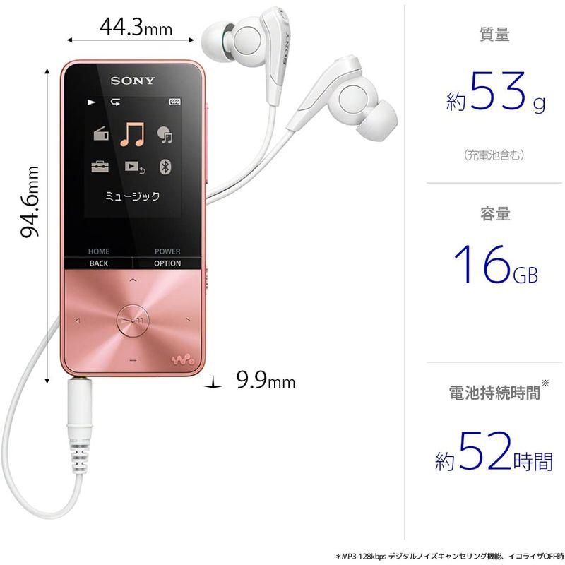 ソニー ウォークマン Sシリーズ 16GB NW-S315 : MP3プレーヤー Bluetooth対応 最大52時間連続再生 イヤホン付属 ウォークマン Sシリーズ 16GB NW S315 MP3プレーヤー Bluetooth対応 最大52時間連続再生 イヤホン付属