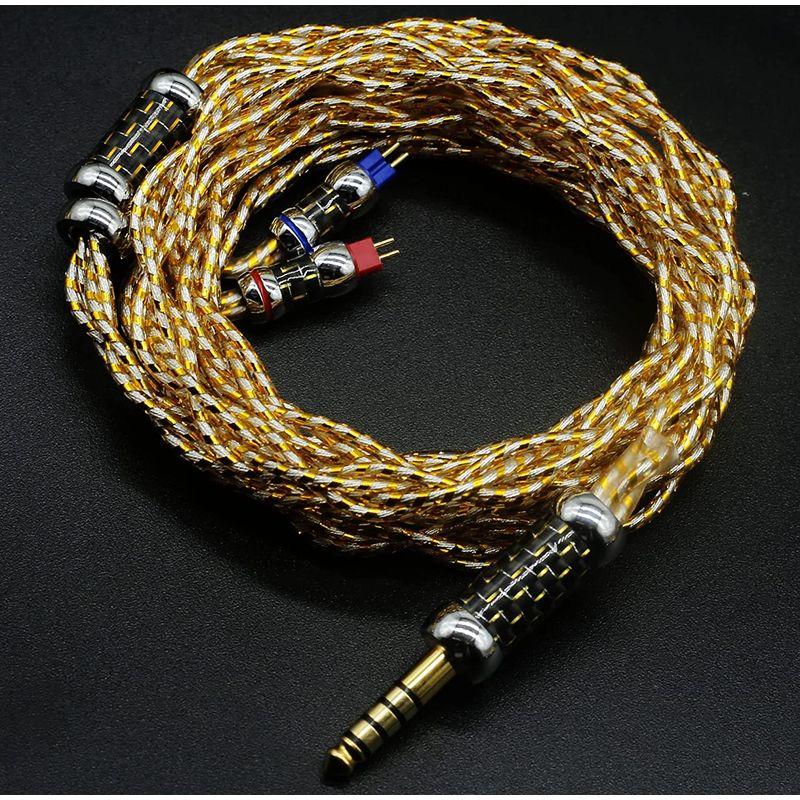 JSHiFi-雷神2pin4.4mmリケーブル7NLitz単結晶銅&金箔線材2pinアップグレード イヤホン4.4mm交換ケーブル (2pi 雷神2pin4 4mmリケーブル7NLitz単結晶銅&金箔線材2pinアップグレード イヤホン4 4mm交換ケーブル 2pi