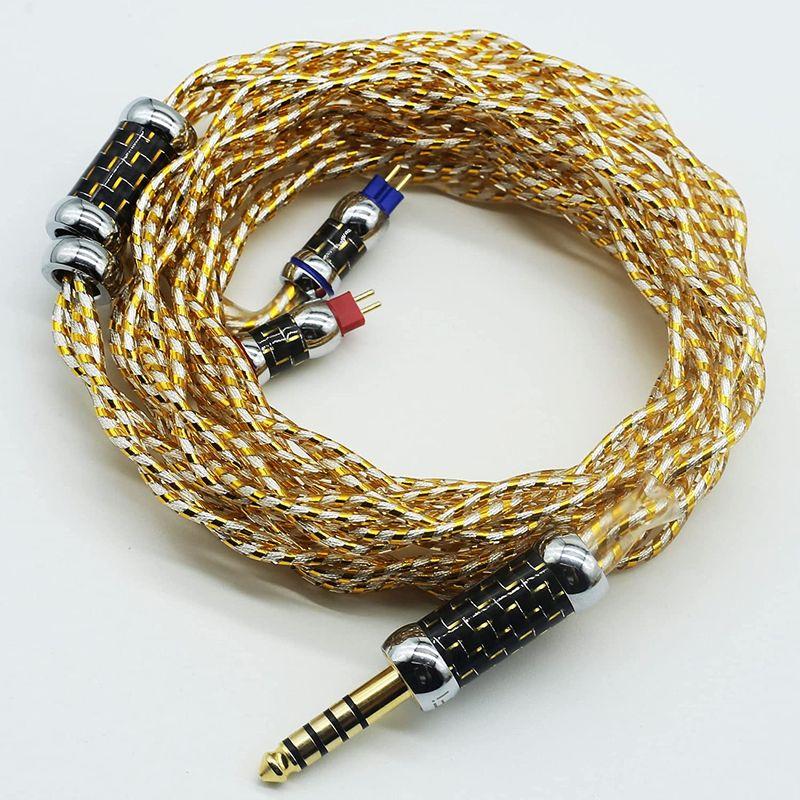 JSHiFi-雷神2pin4.4mmリケーブル7NLitz単結晶銅&金箔線材2pinアップグレード イヤホン4.4mm交換ケーブル (2pi 雷神2pin4 4mmリケーブル7NLitz単結晶銅&金箔線材2pinアップグレード イヤホン4 4mm交換ケーブル 2pi
