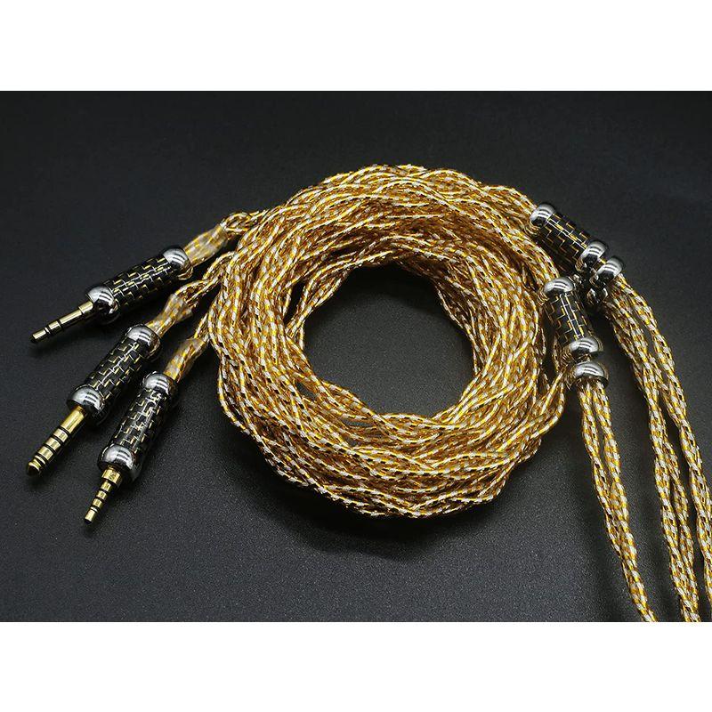 JSHiFi-雷神2pin4.4mmリケーブル7NLitz単結晶銅&金箔線材2pinアップグレード イヤホン4.4mm交換ケーブル (2pi 雷神2pin4 4mmリケーブル7NLitz単結晶銅&金箔線材2pinアップグレード イヤホン4 4mm交換ケーブル 2pi