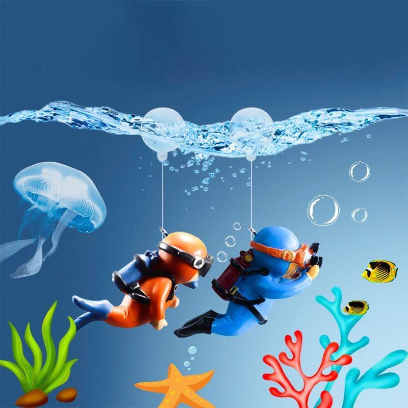 アウトレット Zayookey アクアリウム 水槽 潜水夫 ダイバー フロッグマン 水族館飾 装飾 置物 装飾品 オーナメント インテリア フローティング レイアウト用品 アクアリウム ダイバー オブジェ 水槽 水槽用飾り インテリア 水族館飾り 緑