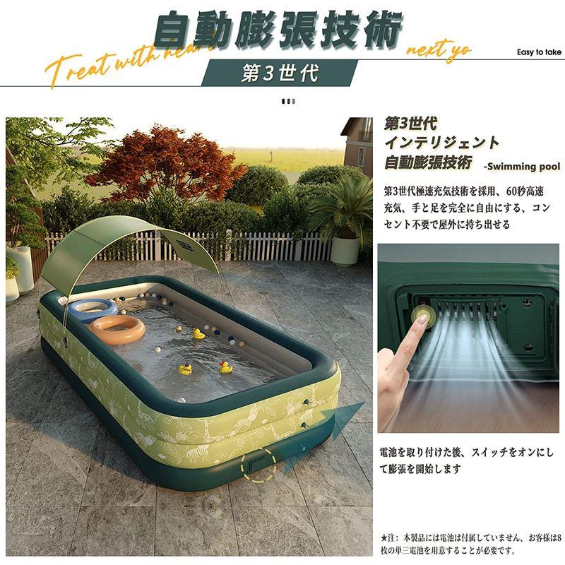 X XUNTAO2022新昇級 自動膨脹 プール家庭用プール 屋根付き 大型 プール 子供用 びにーるぷーる 耐高温 耐摩擦 天蓋付き 折り XUNTAO2022新昇級 自動膨脹 プール家庭用プール 屋根付き 大型 プール 子供用 びにーるぷーる 耐高温 耐摩擦 天蓋付き 折り