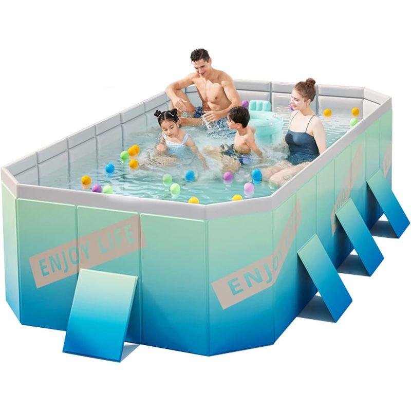 OMATA 2023 初登場?新デザイン プール 非膨張式プール ビニールプール 空気入れ不要 大型 2.95M 長さ295 x幅165 x 初登場 新デザイン プール 非膨張式プール ビニールプール 空気入れ不要 大型 95M 長さ295 x幅165 家庭用 収納便利