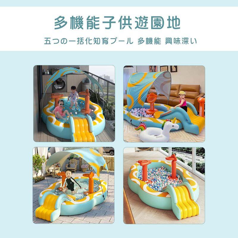 大型 プール 滑り台付き 折りたたみプール 2.1m/2.7m/3.2m 子どもプール 家庭用プール 大きい 多機能 キッズ プール 水遊び プール 1m/2 7m/3 家庭用プール 滑り台付き 折りたたみプール 2m 子どもプール 大きい 多機能 キッズ 水遊び
