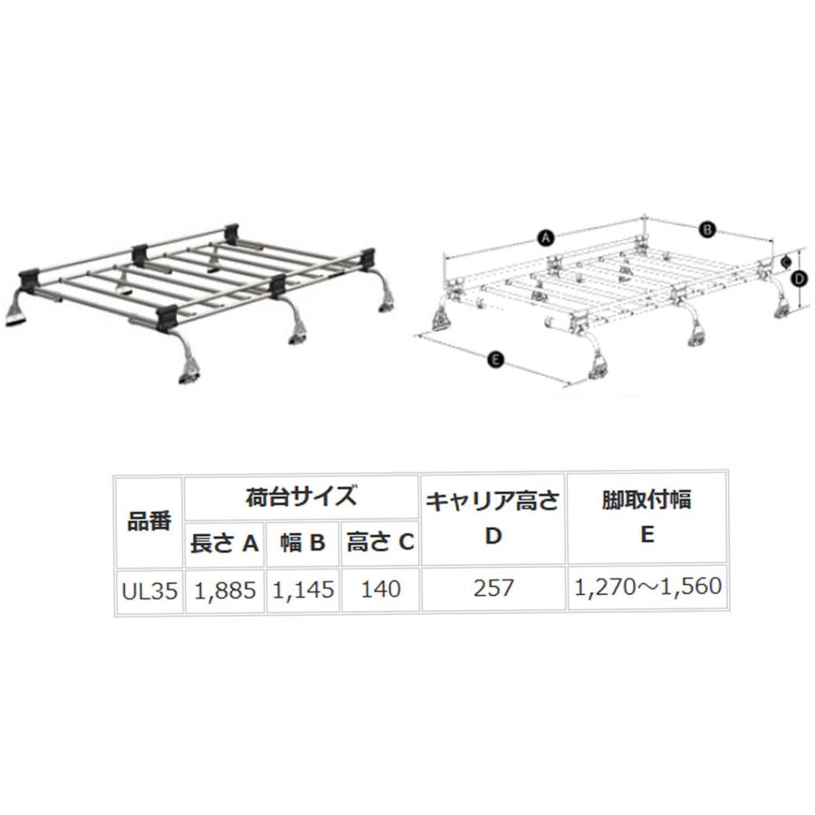 ライトエースバン S402M ルーフキャリア 1番人気6本脚ミドル メッキスチール_1