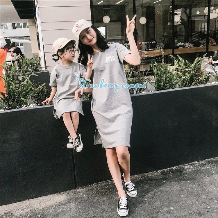 親子コーデ ペアルックワンピースリンクコーデママ夏女の子パパ親子tシャツ親子お揃いtシャツ着痩せる Kk0506 Zcdf102 Strawberry Campus 通販 Yahoo ショッピング
