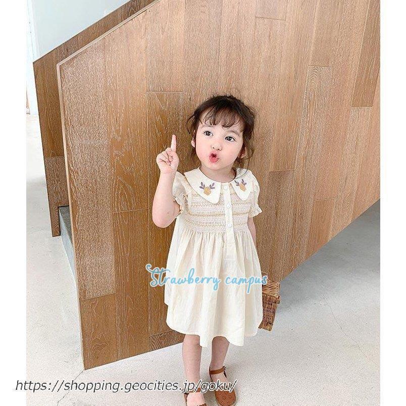 ベージュ 花柄 ベビーワンピース 80 100 110 1 130 1歳 2歳 3歳 4歳 可愛い 子供服 半袖 誕生日 プレゼント 子供ドレス ワンピース カワイイ Kk05 Xder35 Strawberry Campus 通販 Yahoo ショッピング