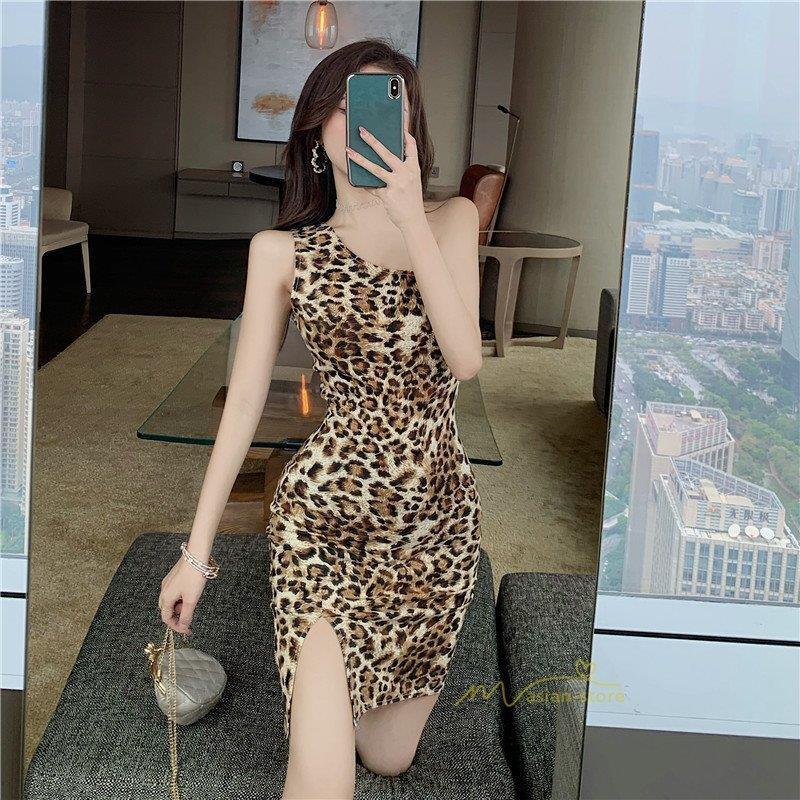 ワンピース ミニ丈 レディース タイト レオパード柄 スリット ボディコンワンピ ノースリーブ ヒップラップ スリム キャバ パーティードレス Kk0924 Erty778 ネット青空商店 通販 Yahoo ショッピング