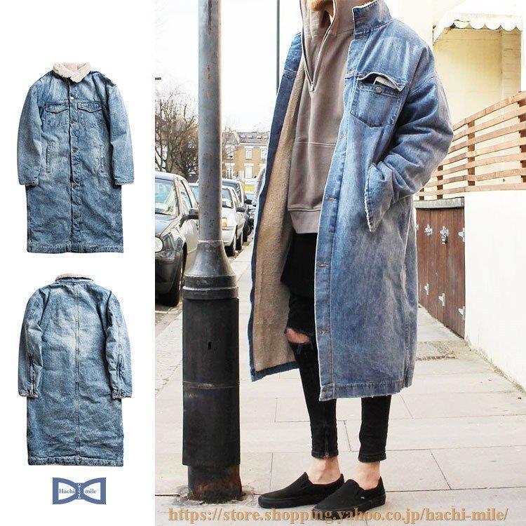 デニムジャケット メンズ ロング丈 デニムコート 裏起毛 フリースジャケット ウォッシュ加工 あったか 防風 防寒着 父の日 Kk0924 Lvlu127 Strawberry Campus 通販 Yahoo ショッピング