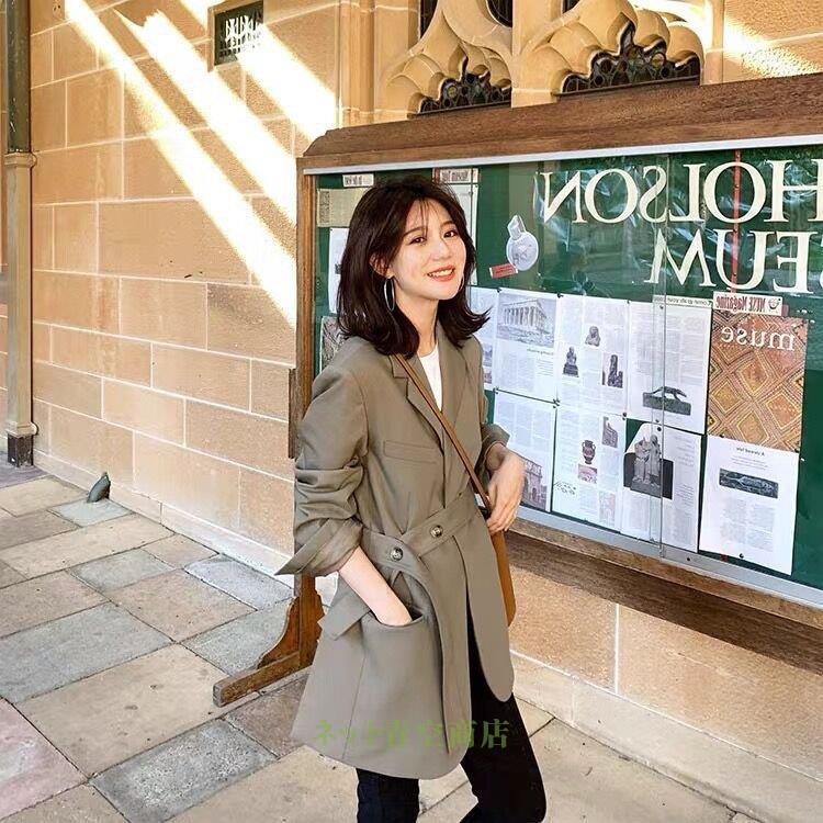 スーツジャケット レディース 春秋新作 長袖ブレザー カーキスーツ 40代 カジュアル テーラードジャケット ゆったりアウター 春コート 着痩せ 通勤 オシャレ