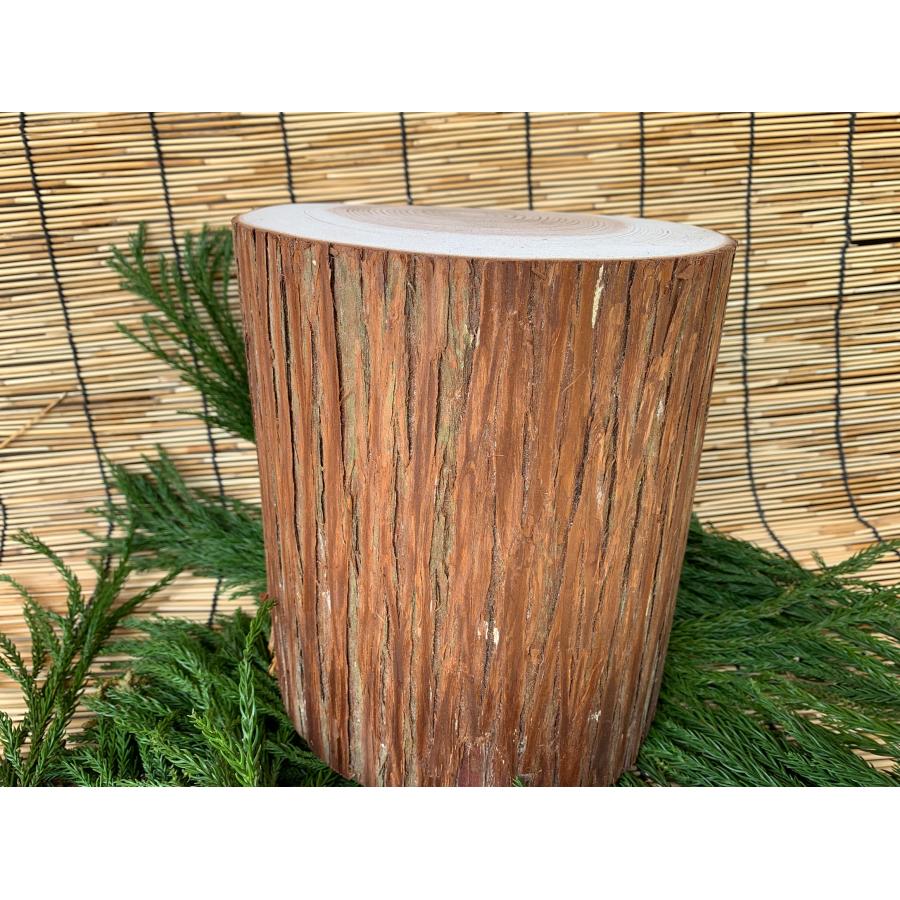(皮付き)丹波産 杉丸太 直径17〜20cm 高さ18〜20cm | ブランド登録なし | 01