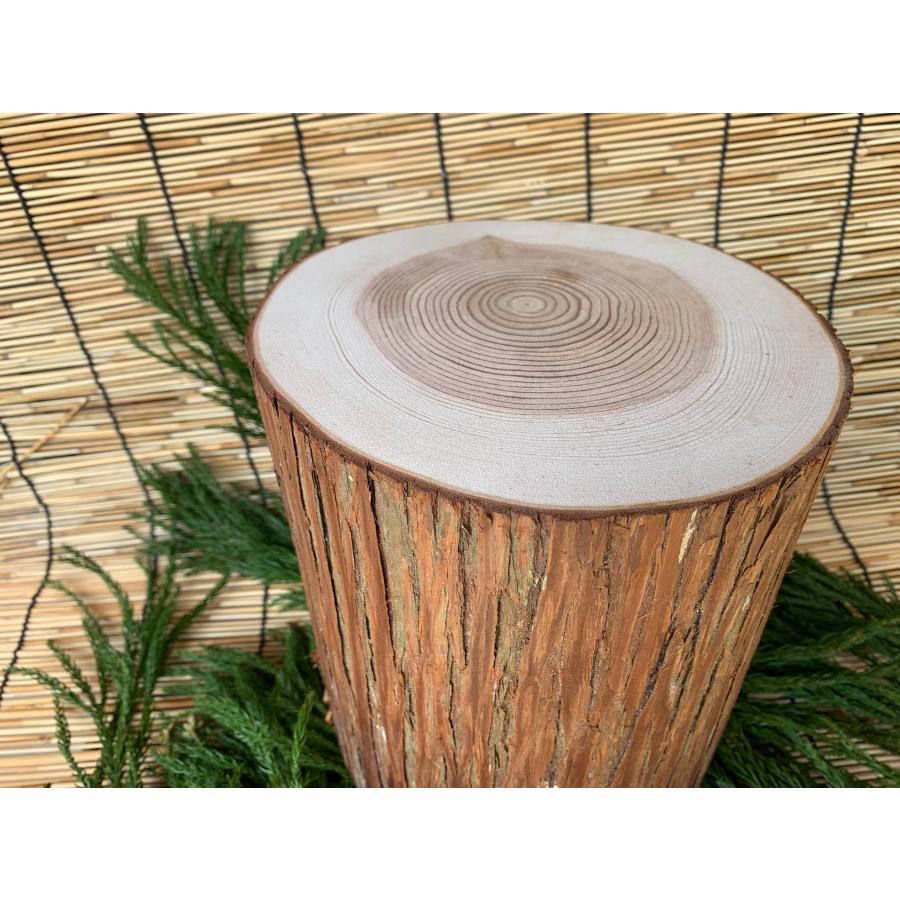(皮付き)丹波産 杉丸太 直径17〜20cm 高さ18〜20cm | ブランド登録なし | 02