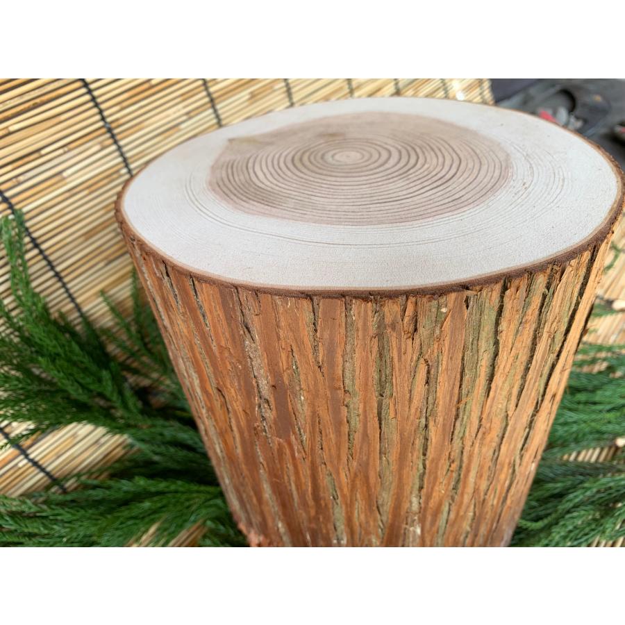 (皮付き)丹波産 杉丸太 直径17〜20cm 高さ18〜20cm | ブランド登録なし | 03