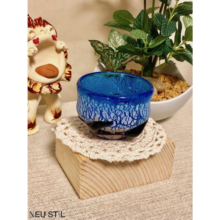 琉球ガラス 小鉢 ペア 稲嶺盛吉 ブルー 稲嶺盛吉 ブルーセット 琉球ガラス⁄稲嶺盛一郎⁄小鉢2個⁄