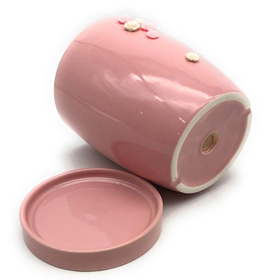陶器製花型ポット ピンク
