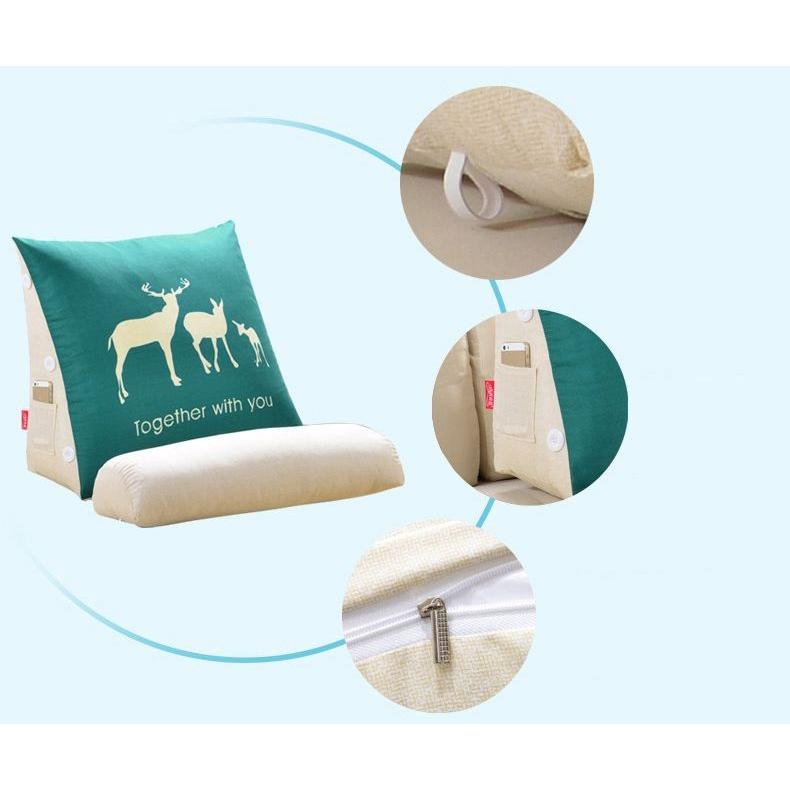 クッション 三角 シカのイラスト 筒型枕付き 側面ポケット 北欧風 3頭 Mta04c040 ノイシュタットyahoo 店 通販 Yahoo ショッピング