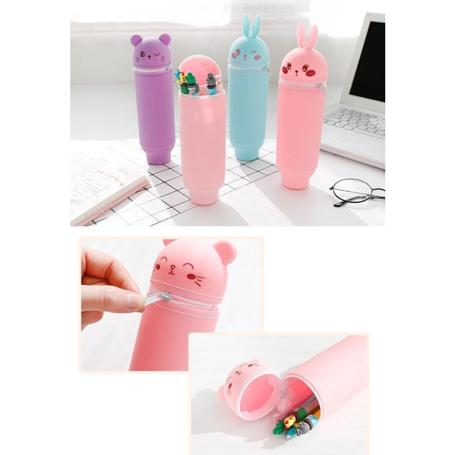 スタンドペンケース ウサギ 顔のイラスト 立体的な耳 シリコン製 グレー Mta2152c0 ノイシュタットyahoo 店 通販 Yahoo ショッピング