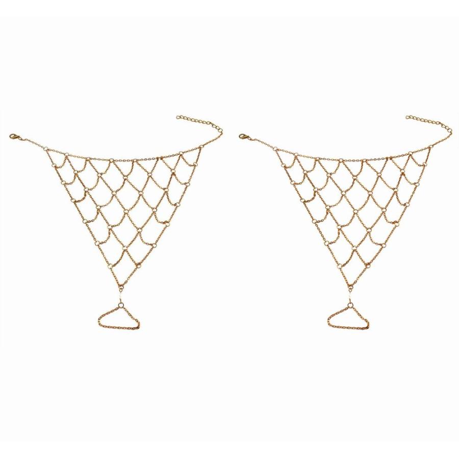 アンクレット アズキチェーン 網目状 ビーズ装飾 足の指輪付き 両足2個セット Mta3431c021 ノイシュタットyahoo 店 通販 Yahoo ショッピング