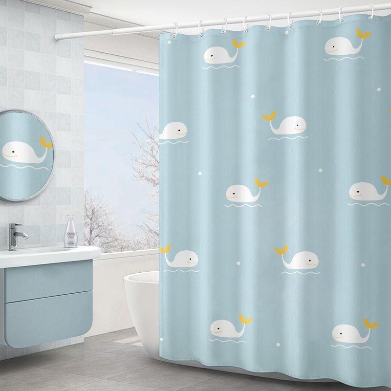 シャワーカーテン クジラのイラスト プリント柄 防水防カビ加工 ブルー Mta4078c044 ノイシュタットyahoo 店 通販 Yahoo ショッピング