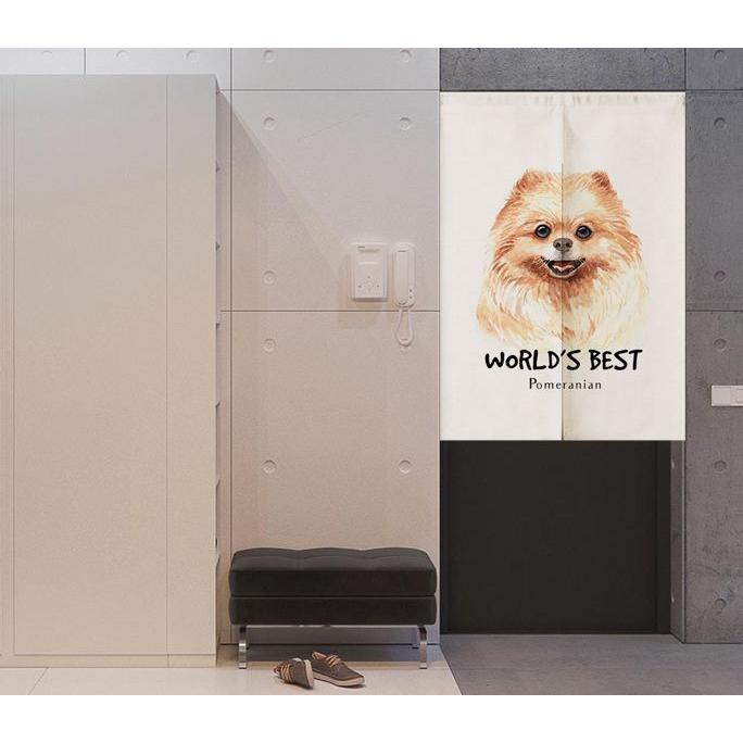 のれん イヌのイラスト 手書き風 英語の名前入り ポメラニアン Mta5530c055 ノイシュタットyahoo 店 通販 Yahoo ショッピング