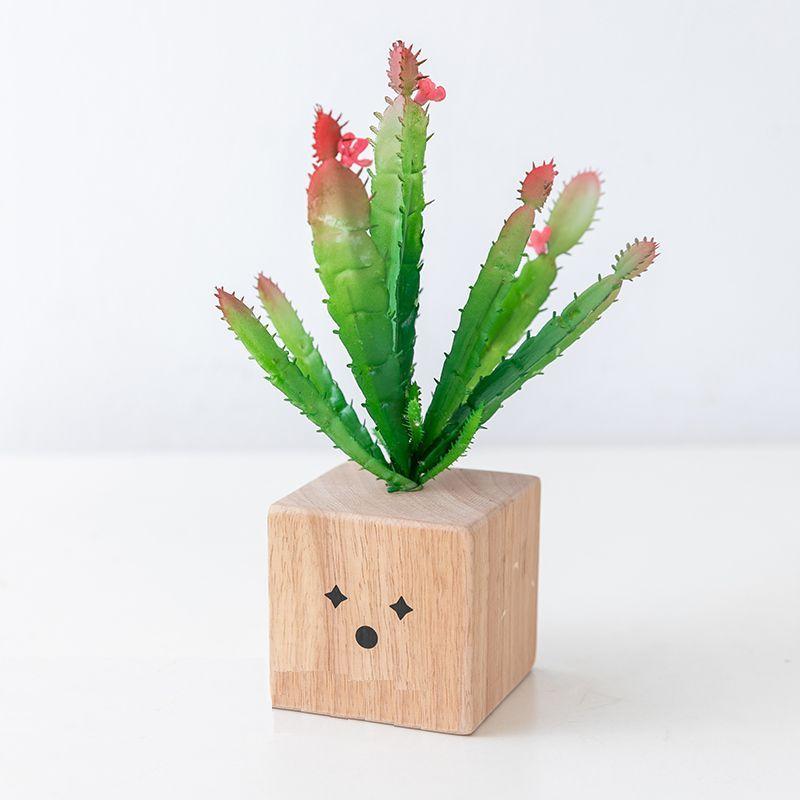 置物 フェイクグリーン 角型の木製の土台 顔のイラスト付き Fタイプ Mta6758c025 ノイシュタットyahoo 店 通販 Yahoo ショッピング