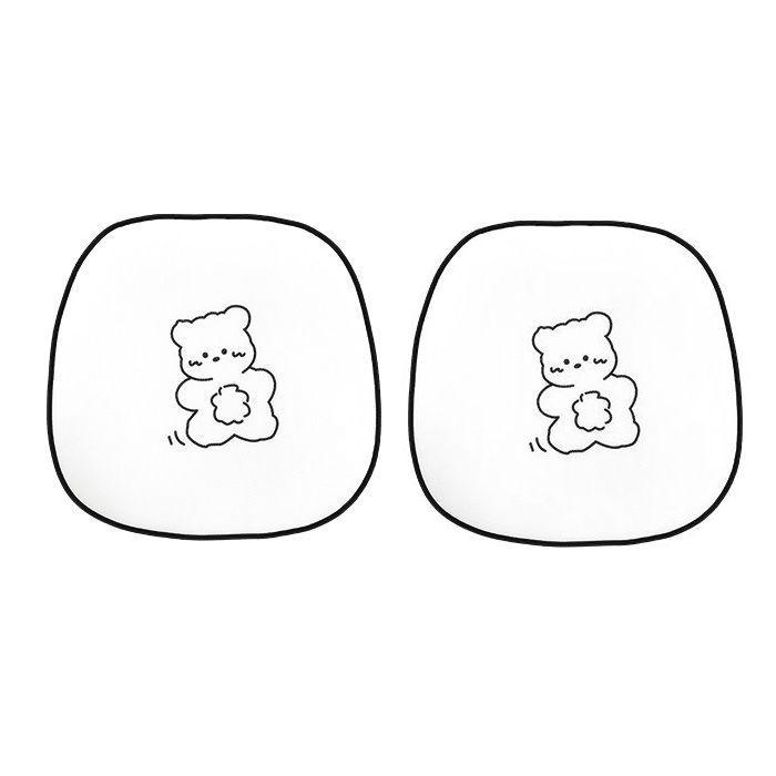 座布団 シート用マット 車用 クマのイラスト 漫画風 2枚セット Mta7127c044 ノイシュタットyahoo 店 通販 Yahoo ショッピング